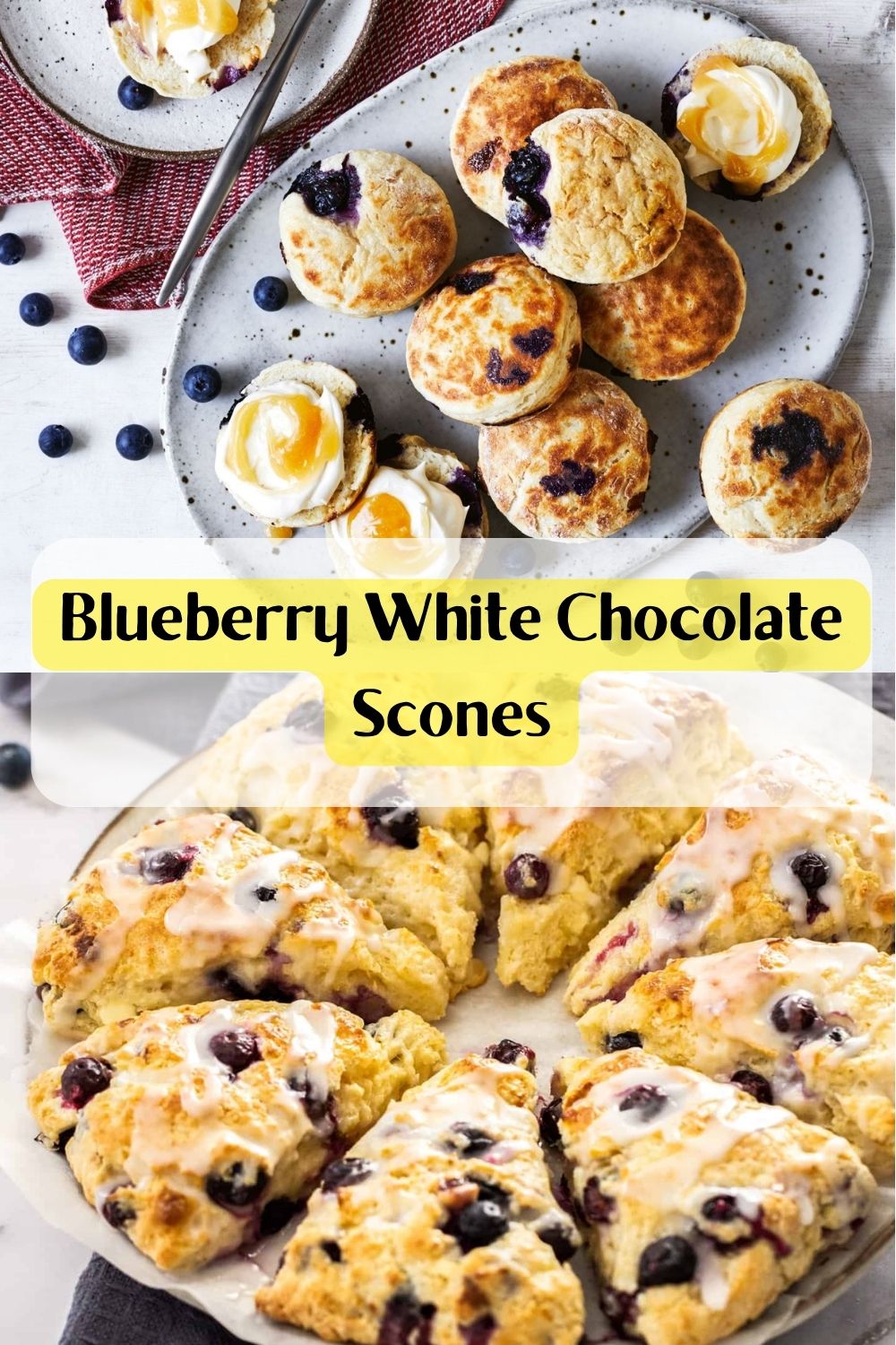 Blueberry White Chocolate Scones