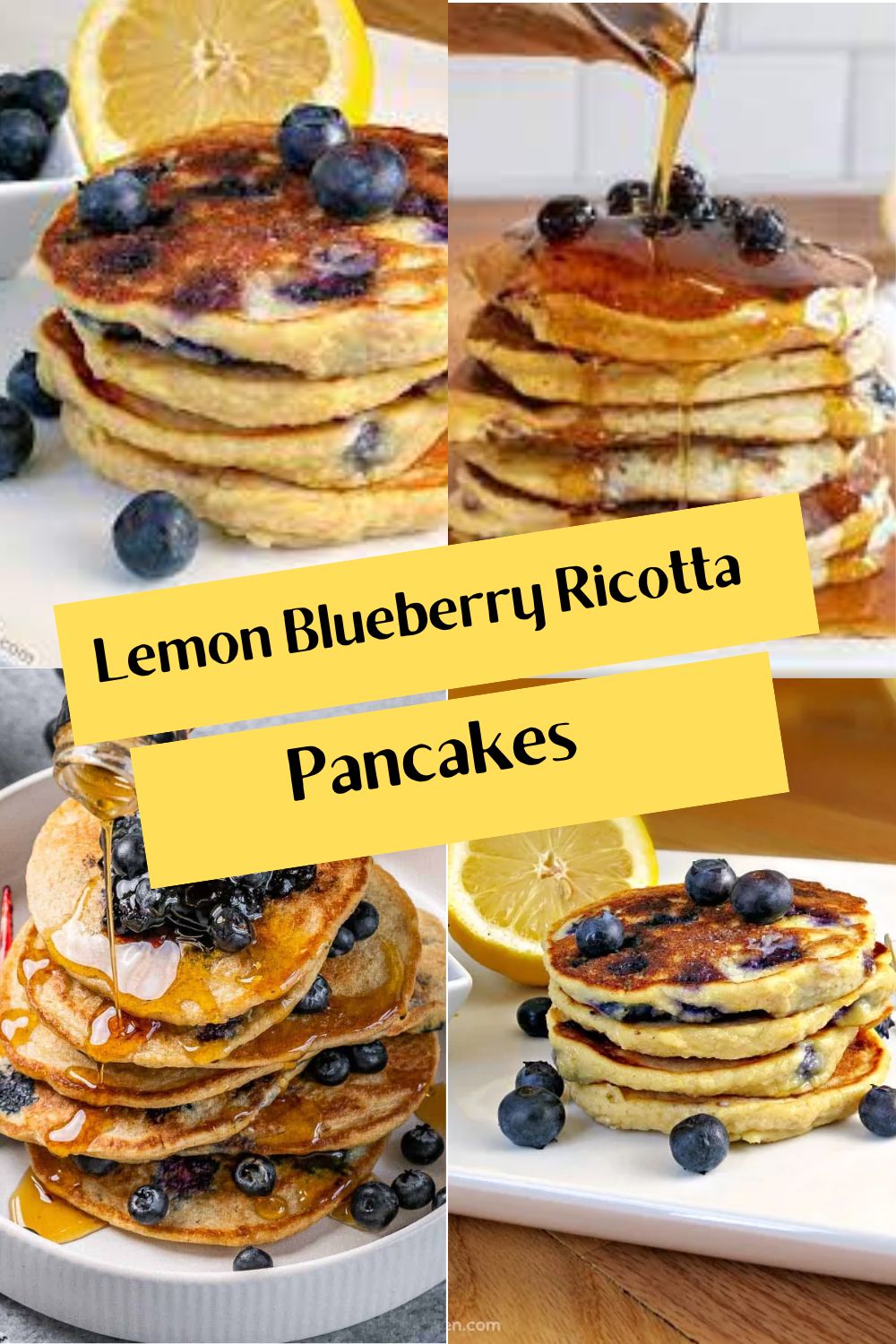 Lemon Blueberry Ricotta Pancakes